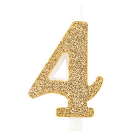 Candelina 9.5cm Oro Bio Glitter N.4 Bio Glitter Oro 9.5cm