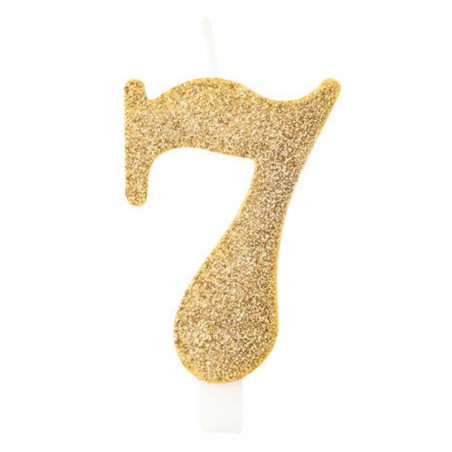 Candelina 9.5cm Oro Bio Glitter N.7 Bio Glitter Oro 9.5cm