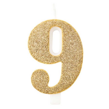 Candelina 9.5cm Oro Bio Glitter N.9 Bio Glitter Oro 9.5cm