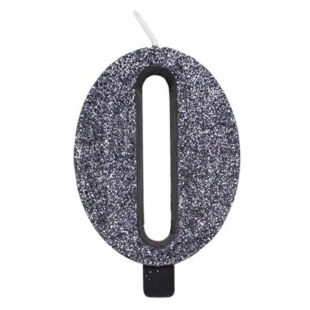 Candelina 9.5cm Nero Bio Glitter N.0 Bio Glitter Nero 9.5cm