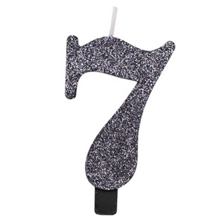 Candelina 9.5cm Nero Bio Glitter N.7 Bio Glitter Nero 9.5cm