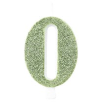 Candelina 9.5cm Verde Salvia Bio Glitter N.0 Bio Glitter Verde Salvia 9.5cm