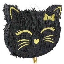 Pignatta in Cartoncino Rigido sagomata Gatto Nero "Pinata" Pignatte Fantasia