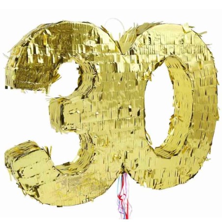 Pignatta in Cartoncino Rigido sagomata N.30 "Pinata" Pignatte Serie Numerali