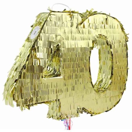 Pignatta in Cartoncino Rigido sagomata N.40 "Pinata" Pignatte Serie Numerali