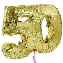 Pignatta in Cartoncino Rigido sagomata N.50 "Pinata" Pignatte Serie Numerali