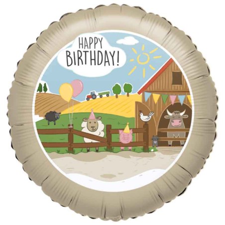 Palloncino in Foil 18" Happy Birthday Fattoria "Farm Party" Fattoria