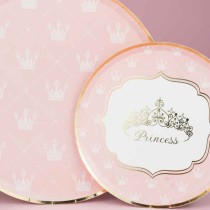 Piatto di Carta 24cm Principessa Rosa 6pz Nascita Principessa
