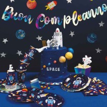 Bicchiere di Carta270ml Spazio Astronauta "Astronaut" 8pz Festa a tema Universo