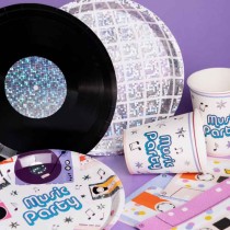 Piatto di Carta 18cm Musica "Music Party" 6pz Music Party