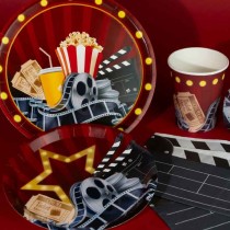 Piatto di Carta 22cm Cinema 6pz Festa Tema Cinema