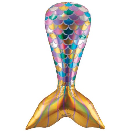 Palloncino in Foil 37" Super Shape Coda Sirena Iridescente Palloncini in Foil Oaktree