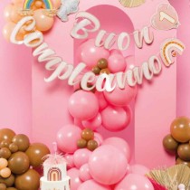 Festone 1° Compleanno Rosa "One Birthday Boho Pink" 6mt One Birthday Boho Pink