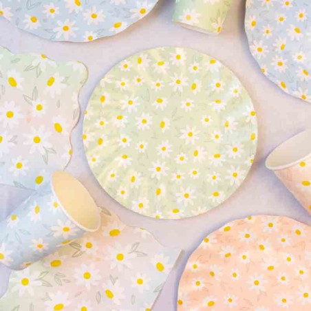 12 decorazioni per cupcake con margherite, per il primo compleanno, rosa Groovy Cake e cupcake, margherita, stile bohémien, hippie, per la prima festa di compleanno