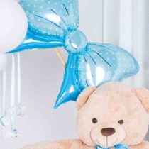 Palloncino in Foil 43" Super Shape Fiocco Celeste Nascita e Battesimo