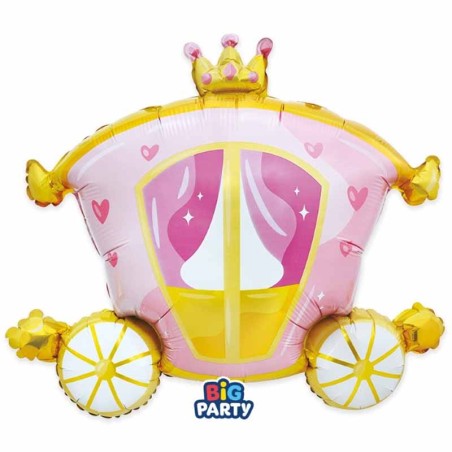 Palloncino in Foil 29" Super Shape Carrozza "Princess Carriage" Principesse, Re e Regine