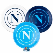Piatto di Carta 18cm Assortito SSC Napoli 6pz Napoli