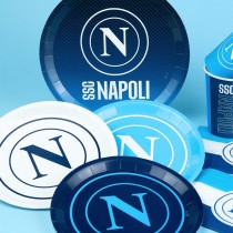 Piatto di Carta 18cm Assortito SSC Napoli 6pz Napoli