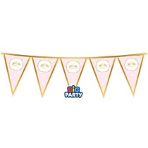 Festone Bandierina Principessa Rosa 2mt Nascita Principessa