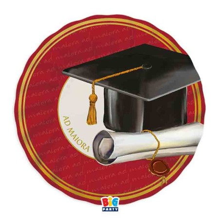 Piatto di Carta 20cm Laurea "Ad Maiora" 6pz Tavola Laurea