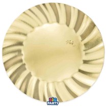 Piatto di Carta 30cm Smerlato Wavy Oro Metallizzato 6pz Oro "Gold"