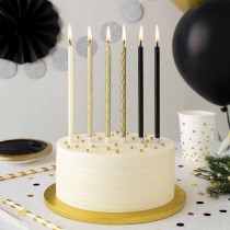 Candelina Stelo 15.5cm Assortite Swirl e Glitter 12pz Candeline Stelo