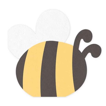 Tovagliolo di Carta 32x33cm sagomato Ape 12pz Ape "Bee Day"