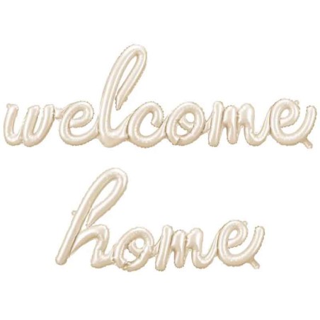Palloncino in Foil 16" Sagomato Benvenuto a Casa "Welcome Home" Messaggi Speciali