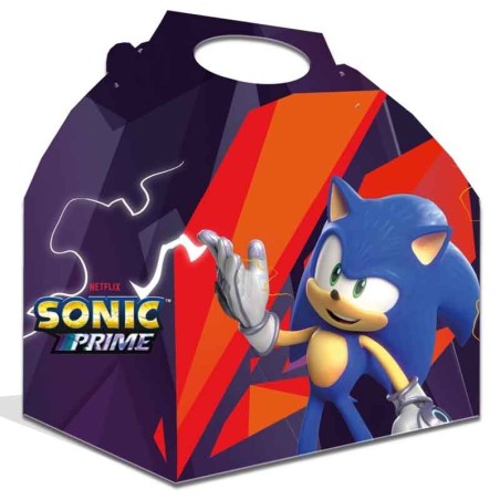 Box Porta Merenda di Carta con Sonic Prime 12pz Sonic