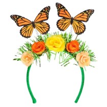 Cerchietto per Capelli con Antenne Fiori e Farfalle Cerchietti e Tiare