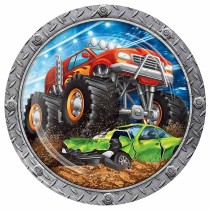 Piatto di Carta 22cm Monster Truck Rally 8pz Monster Truck Rally