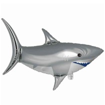 Palloncino in Foil 37" Super Shape Squalo Argento Pesci e Mare