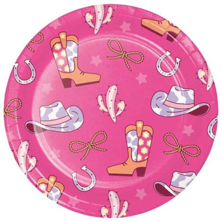 Piatto di Carta 22cm Country Girl 8pz