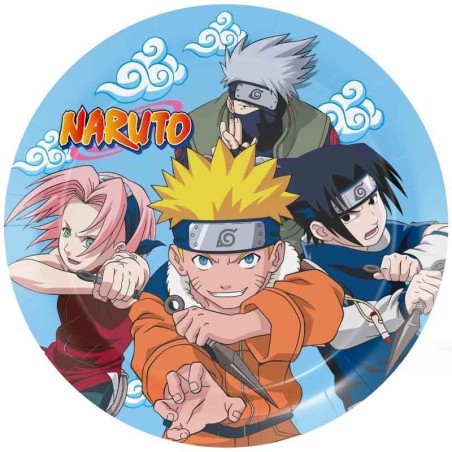Piatto di Carta 23cm Naruto 8pz