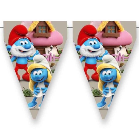 Festone Bandierina I Puffi 3mt Puffi "Smurfs"