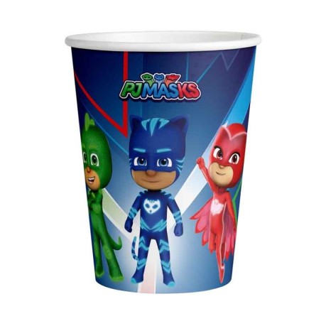 Bicchiere di Carta 250ml con i Super Pigiamini "PJ Masks" 8pz Super Pigiamini "PJ Masks"