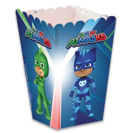 Box Porta Caramelle o Popcorn di Carta con i Super Pigiamini "PJ Masks" 12pz Super Pigiamini "PJ Masks"