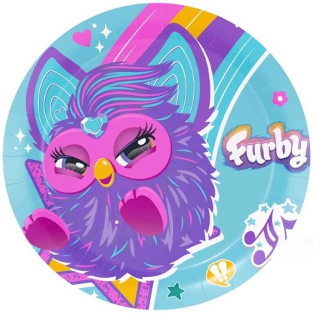 Piatto di Carta 23cm Furby 8pz