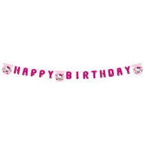 Festone Happy Birthday con Hello Kitty "Fashion Stylist" 2mt Hello Kitty
