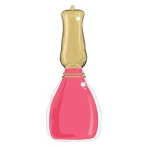 Palloncino in Foil 37" Super Shape Smalto Rosa "Nail Polish" Amore e Cuori