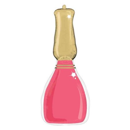 Palloncino in Foil 37" Super Shape Smalto Rosa "Nail Polish" Amore e Cuori