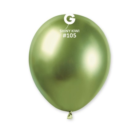 Palloncino in Lattice 5" AB50 Verde Kiwi "Shiny Kiwi 105" 50pz Palloncini Shiny/Chrome