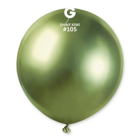Palloncino in Lattice 19" GB150 Verde Kiwi "Shiny Kiwi 105" 3pz Palloncini Shiny/Chrome