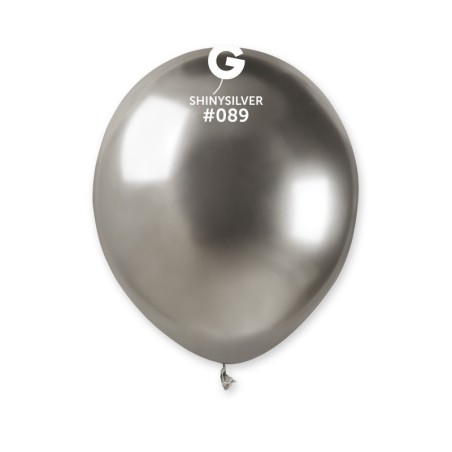 Palloncino in Lattice 5" AB50 Argento "Shiny Silver 089" 50pz Palloncini Shiny/Chrome