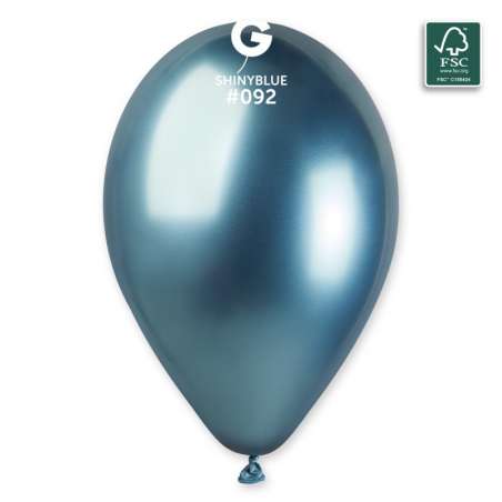Palloncino in Lattice 13" GB120 Blu "Shiny Blue 092" 5pz Palloncini Shiny/Chrome