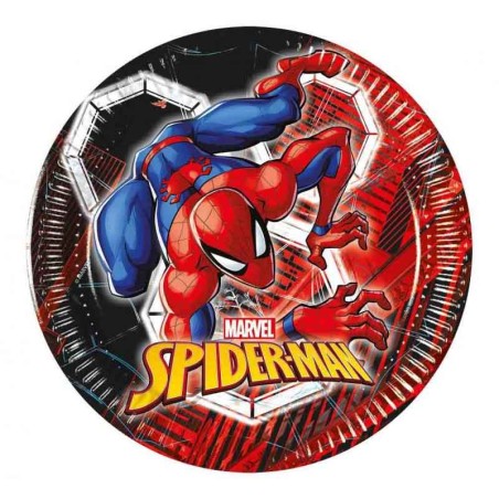 Piatto di Carta 20cm Spider-Man "World of Webs" 8pz Spider-Man