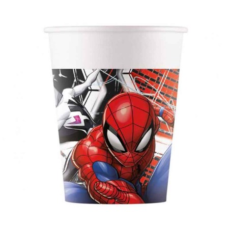 Bicchiere di Carta 250ml con Spider-Man "World of Webs" 8pz Spider-Man