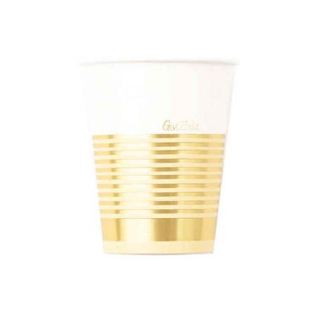 Bicchiere di Carta 250ml "Elegance Gold" 8pz