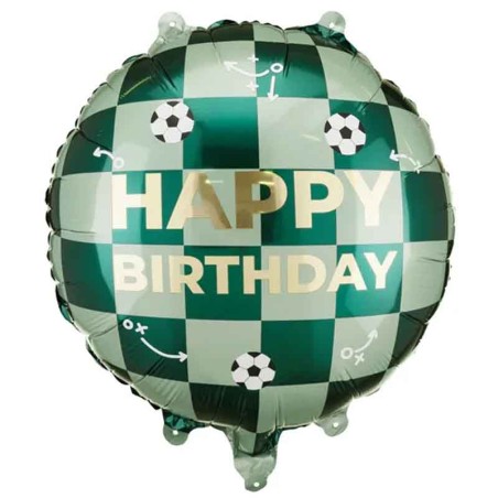 Palloncino in Foil 18" Happy Birthday Pallone da Calcio Sport
