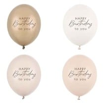 Palloncino in Lattice 12" Assortito con Scritta "Happy Birthday To You" 50pz Buon Compleanno